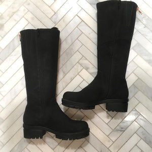 VAGABOND PLATFORM NUBUCK TALL BOOTS W/ LUG SOLES